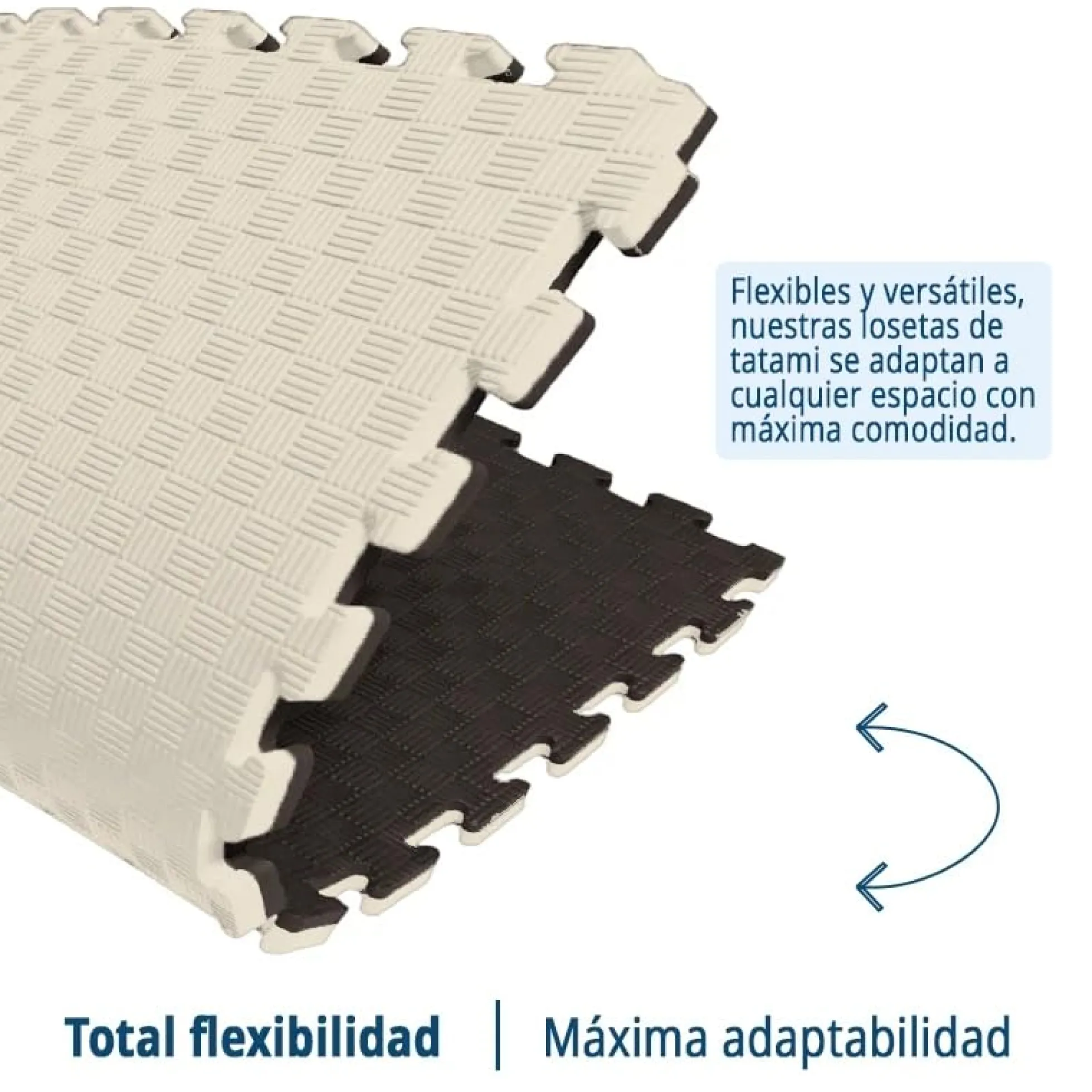 Artatami® Tatami Puzzle 1x1x20 mm Marron - Beige Pack Ahorro【20 Unidades】Gimnasios - Fitness - Pilates - Yoga