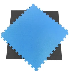 Artatami® Tatami Puzzle 1x1x20 mm Negro - Azul Pack Ahorro【30 Unidades】Gimnasios - Fitness - Pilates - Yoga