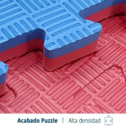 Artatami® Tatami Puzzle 1x1x20 mm Rojo - Azul Pack Ahorro【24 Unidades】Gimnasios - Fitness - Pilates - Yoga