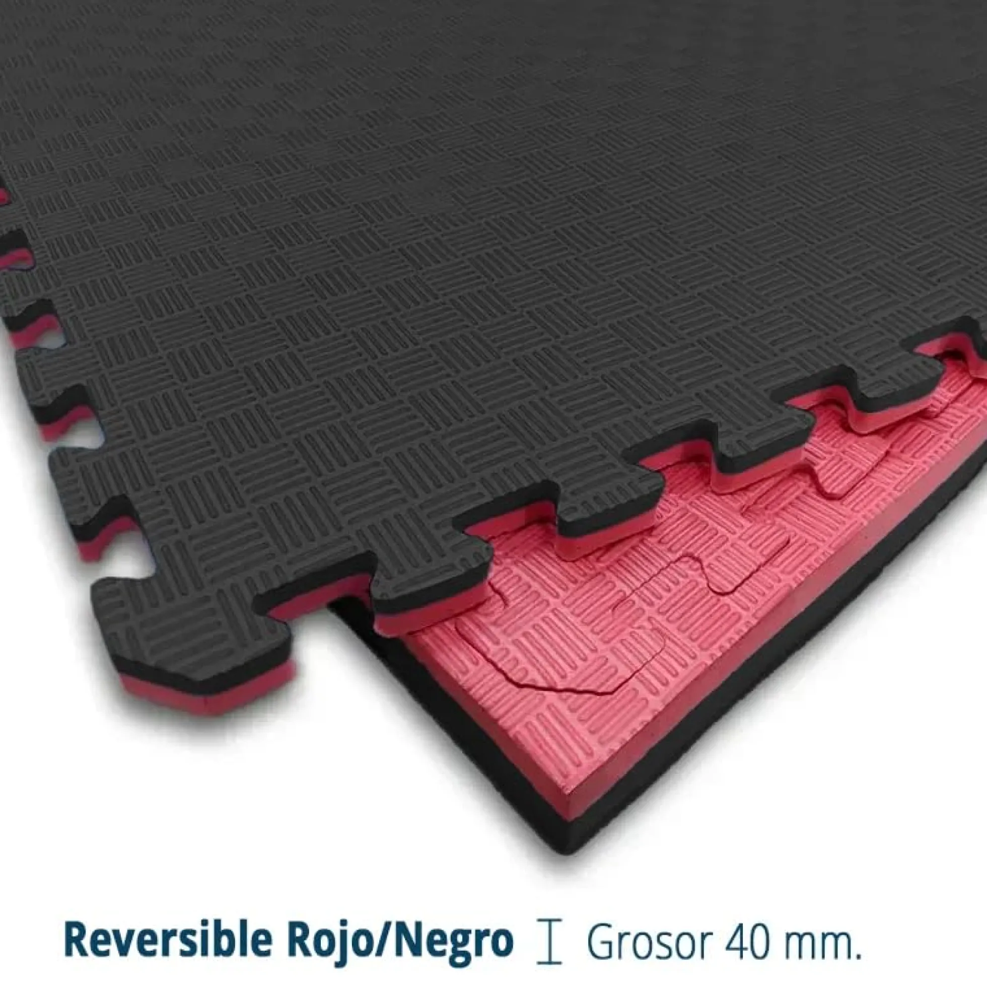Artatami® Tatami Puzzle 1x1x40 mm Rojo - Negro Pack Ahorro【4 Unidades】 Alta Densidad EVA – Judo, BJJ, MMA y Lucha