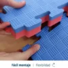 Artatami® Tatami Puzzle 1x1x20 mm Rojo - Azul Pack Ahorro【8 Unidades】Gimnasios - Fitness - Pilates - Yoga