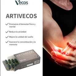Artivecos Vecos 120 Cápsulas | Cuidado Articular Y Movilidad | Con Glucosamina, Condroitina Y Msm
