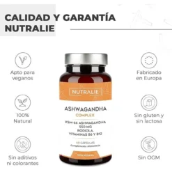 Ashwagandha con vitamina B6 y B12 Nutralie 60 Cápsulas