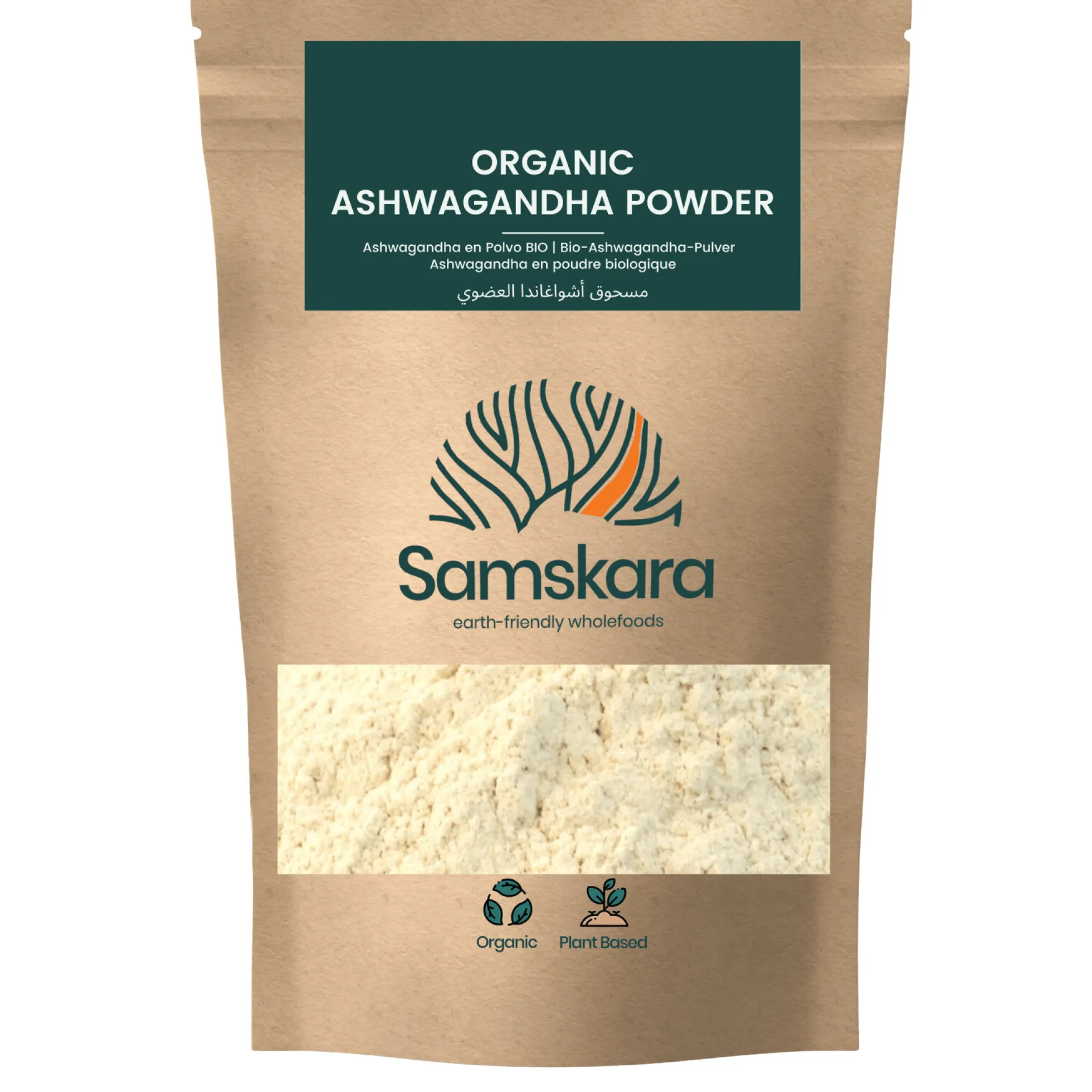 Ashwagandha En Polvo Bio - 500g | Superalimento Ecológico Vegano Para Batidos, Smoothies Y Zumos, Sin Azúcares Añadidos
