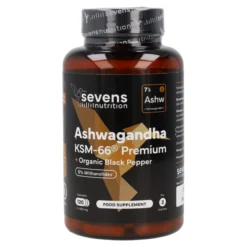 Ashwagandha KSM 66 Complex con Pimienta Negra Sevens Nutrition 120 cápsulas