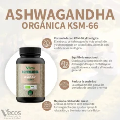 Ashwagandha KSM 66 eco Vecos 100 capsulas
