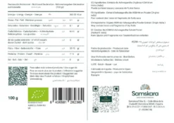 Ashwagandha Ksm-66 En Polvo Bio - 100g | Superalimento Ecológico Vegano Para Batidos, Smoothies Y Zumos