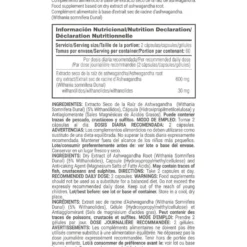 Ashwagandha Ksm-66® 600 Mg - 120 Cápsulas Vegetales - Reduce La Fatiga - Masmusculo