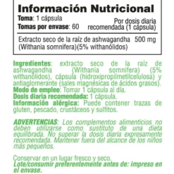 Ashwagandha 500mg - 60 Cápsulas Vegetales - Ashwagandha - Smart Supplements