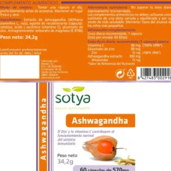 Ashwagandha 570 mg Sotya 60 Capsulas