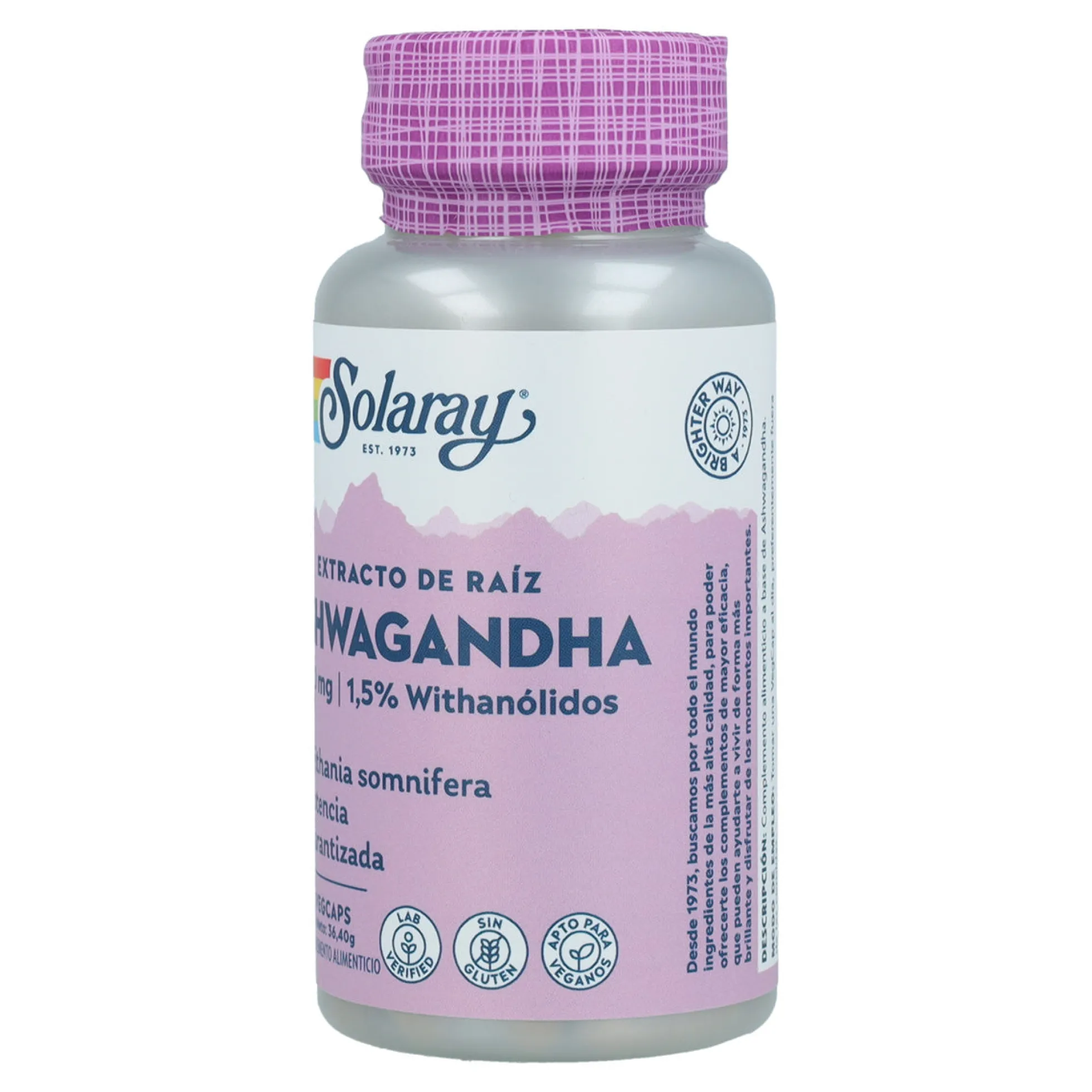 Ashwagandha Solaray 60 cápsulas