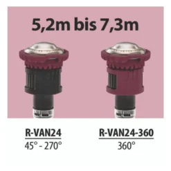 Aspersor Rotativo R-van 24-360 Con Chorro Múltiple, Ángulo Ajustable Y Cobertura 360°