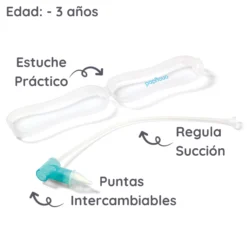 Aspirador Nasal Con Dos Puntas Y Estuche