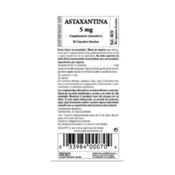 Astaxantina, 30 cápsulas de 5mg