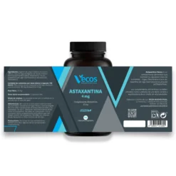 Astaxantina Natural 4 Mg Vecos 90 Cápsulas | Protección Antioxidante Potente | Microalga Haematococcus Pluvialis