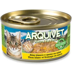 Atún blanco y queso en salsa Arquivet 80 g Comida húmeda para gatos