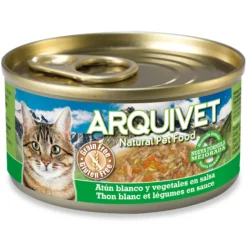 Atún blanco y verduras en salsa Arquivet 80 g Comida húmeda para gatos