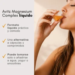 Avitz Magnesium Complex Líquido 500 Ml | Magnesio Bisglicinato + Vitaminas B6, B12 Y C