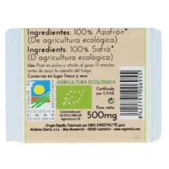 Azafrán Ecológico Vegetalia 0,5g