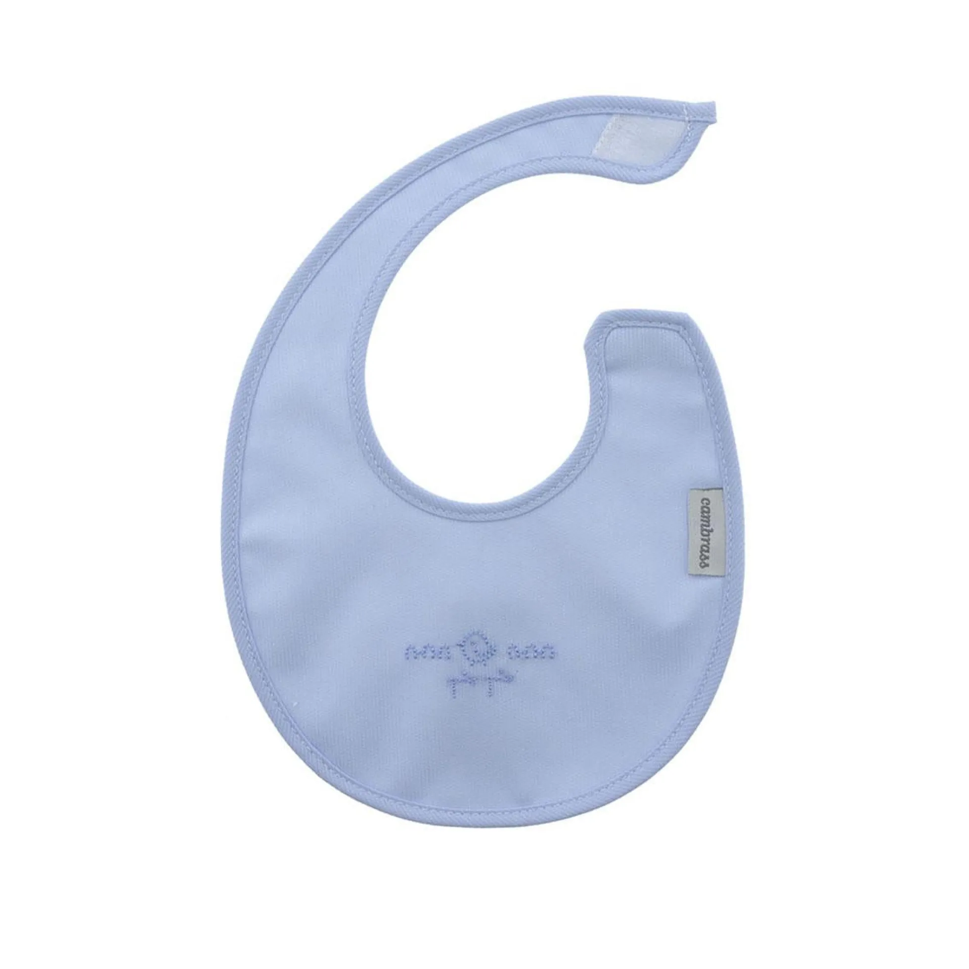 Babero redondo con velcro Pío pío de Cambrass Color celeste