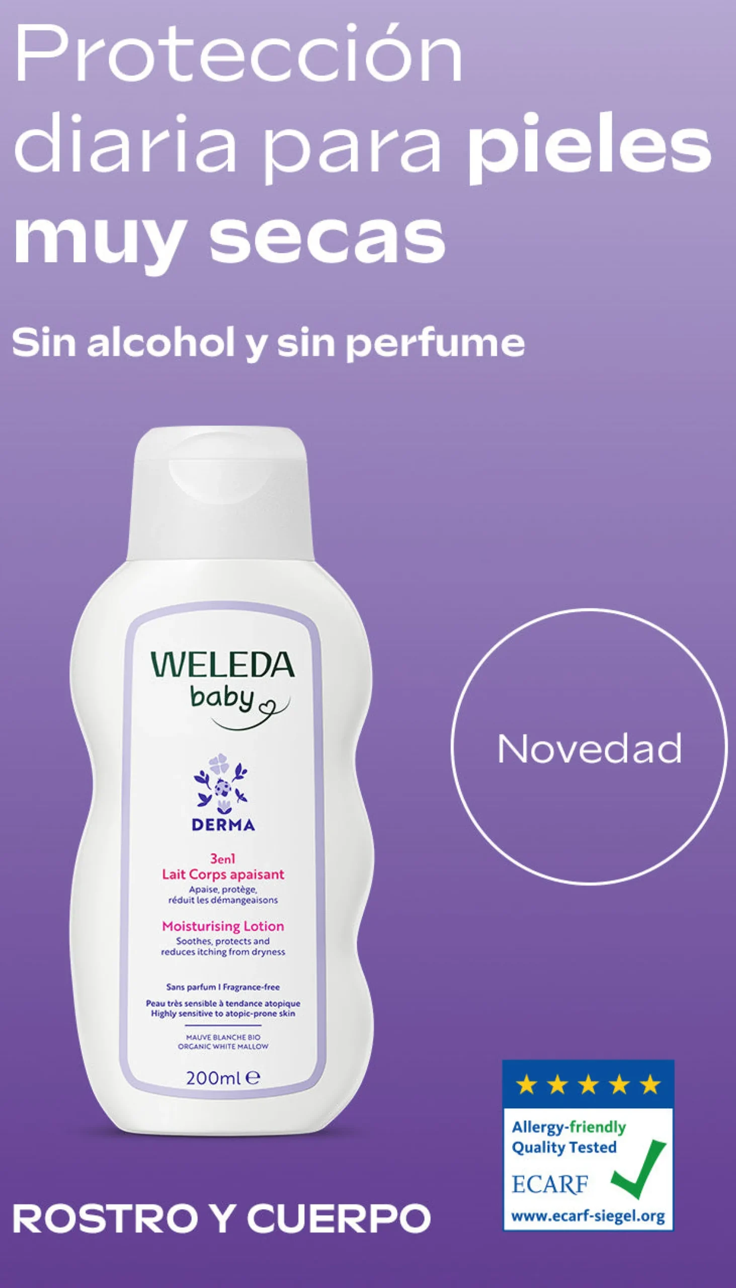 Baby Derma Loción Hidratante Weleda 200 ml
