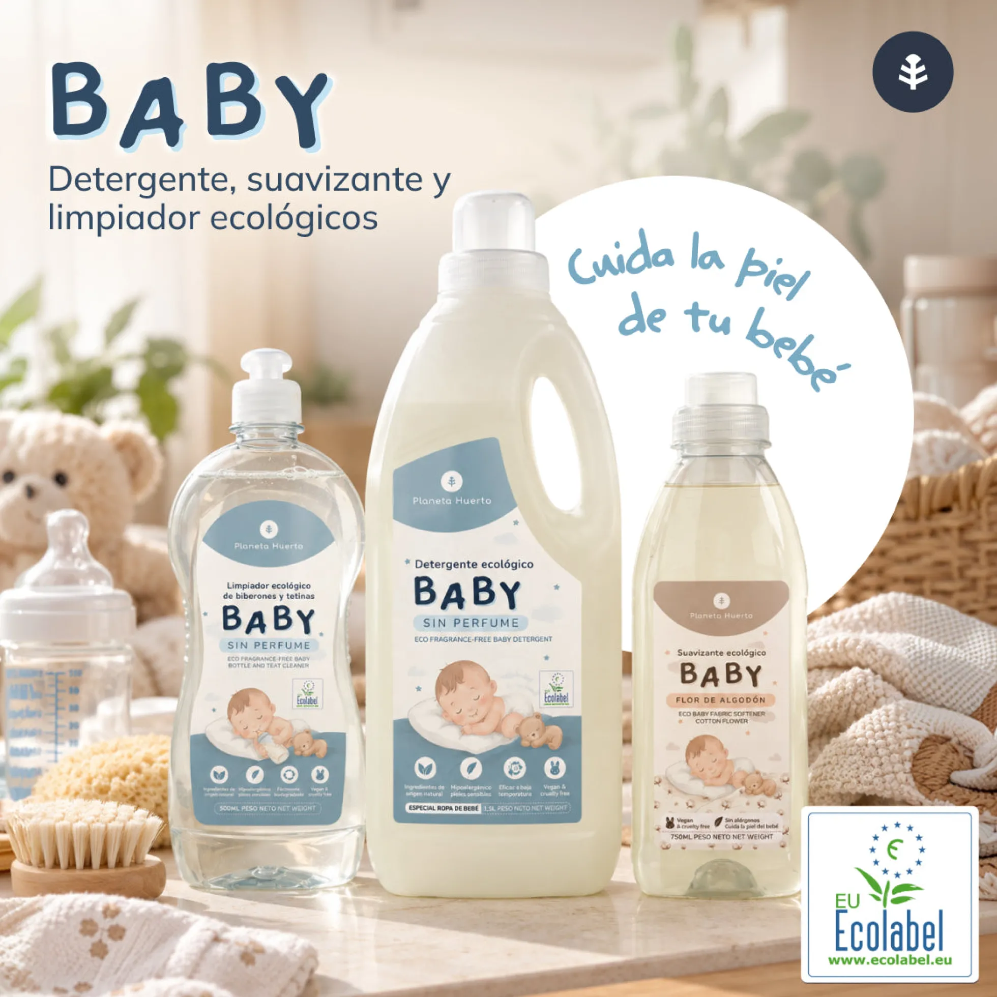 Baby Detergente suave para ropa ECO Planeta Huerto 1,5 L