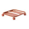 Bandeja Cuadrada Con Ruedas Terracota 33cm