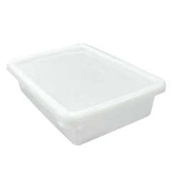 3 Bandejas Resistentes Uso Alimentario Con Tapa: 1,2l Sin Bpa's (21,3 X 15,7 X 6,3cm). Cocinas, Restaurantes, Catering
