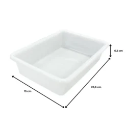 3 Bandejas Resistentes Uso Alimentario Con Tapa: 1,2l Sin Bpa's (21,3 X 15,7 X 6,3cm). Cocinas, Restaurantes, Catering