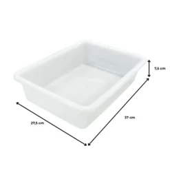 3 Bandejas Resistentes Uso Alimentario Con Tapa: 5,6l Sin Bpa's (38 X 28,4 X 7,5cm). Cocinas, Restaurantes, Catering