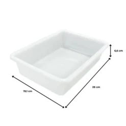 3 Bandejas Resistentes Uso Alimentario Con Tapa: 2,2l Sin Bpa (26,8 X 19,7 X 7 Cm). Cocinas, Restaurantes, Catering