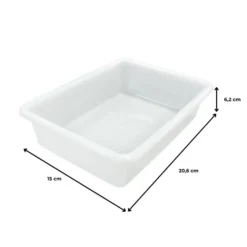 6 Bandejas Uso Alimentario: 1,2l Sin Bpa's (20,6 X 15 X 6,2cm) - Pescaderías, Cocinas, Restaurantes, Comedores, Catering