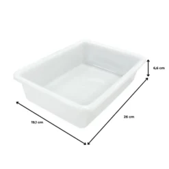 Bandeja Uso Alimentario Con Tapa (2,2l-7x19.7x26.8cm). Cocinas, Restaurantes, Hostelería, Tiendas, Carnicerías, Catering