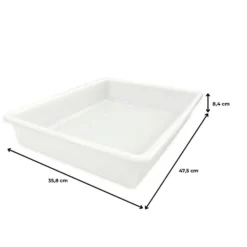 Bandeja Uso Alimentario Con Tapa (10,7l - 8.5x36.8x48.5cm) - Cocinas, Restaurantes, Hostelería, Carnicerías, Catering