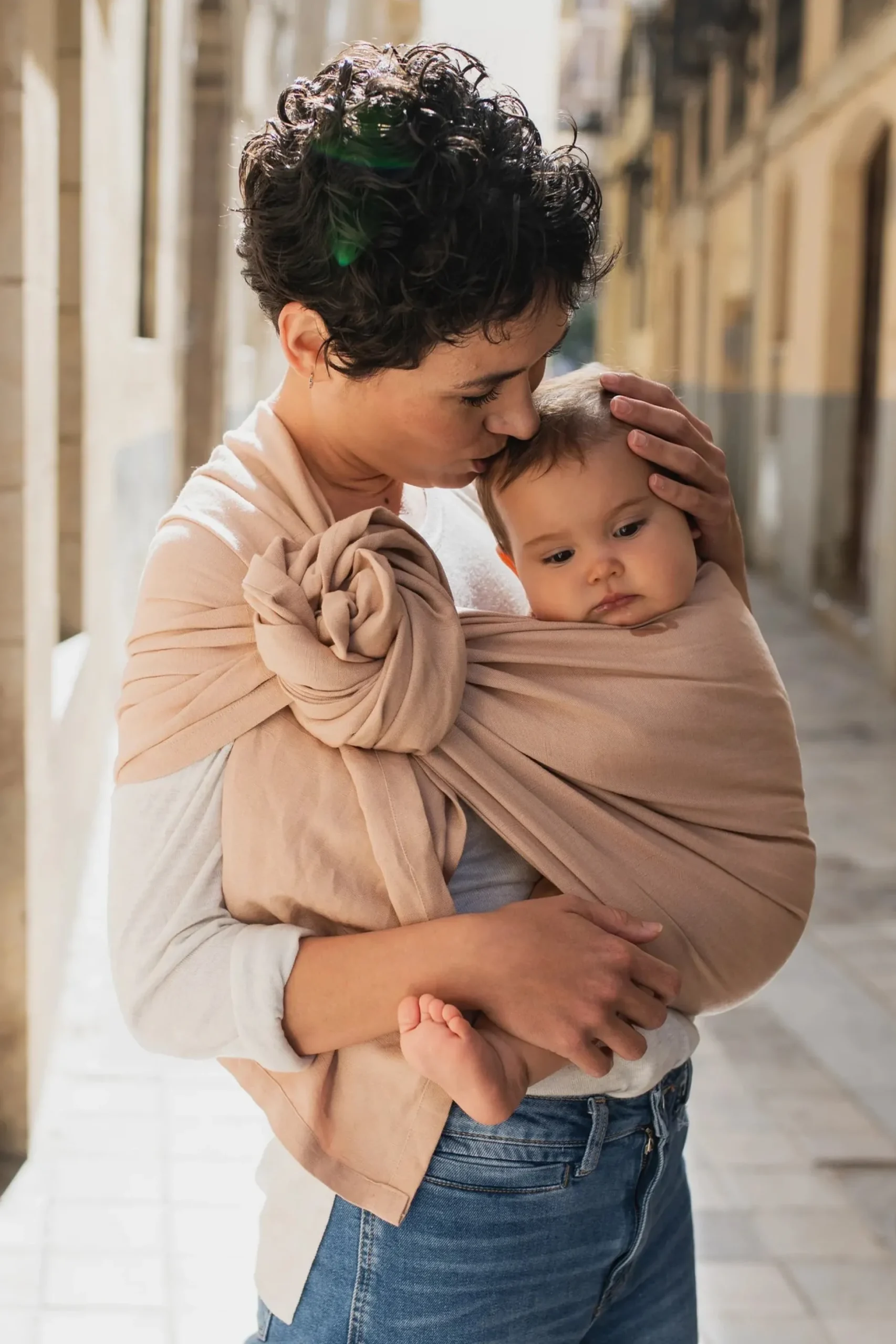 Bandolera Portabebé Boba Ring Sling Peony Pink