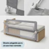 Barandilla De Cama Infantil 90 Cm – Altura Ajustable, Sistema Abatible, Malla Transpirable, Seguridad Anticaídas Bathby