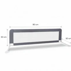 Barandilla De Cama Infantil 90 Cm – Altura Ajustable, Sistema Abatible, Malla Transpirable, Seguridad Anticaídas Bathby
