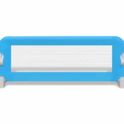 Barandilla De Seguridad Cama De Niño 2 Uds Azul 102x42 Cm