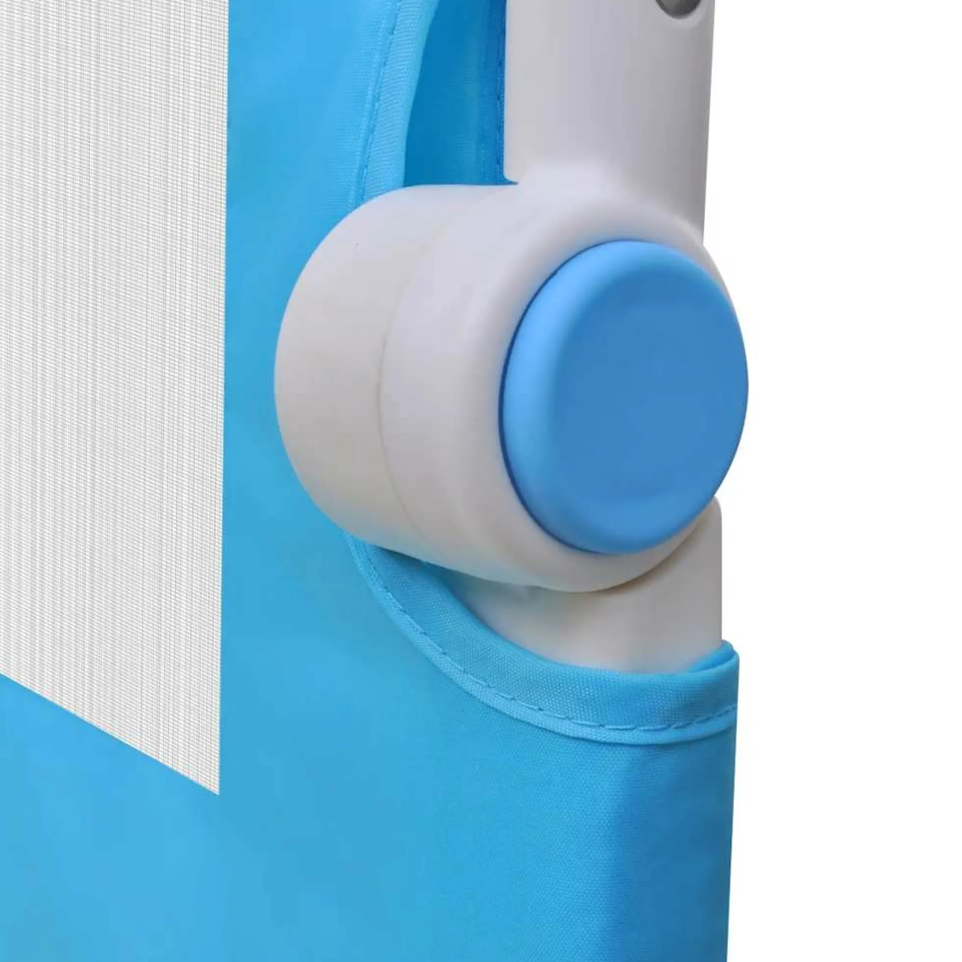 Barandilla De Seguridad Cama De Niño 2 Uds Azul 102x42 Cm