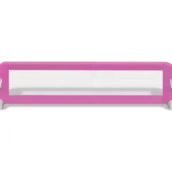 Barandilla De Seguridad Cama De Niño 2 Uds Rosa 150x42 Cm