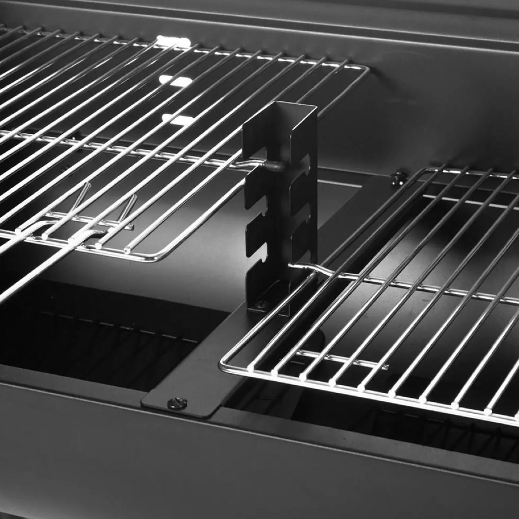 Barbacoa Carbón Rectangular Acero Negro 107 X 58 X 94 Cm Ldk Garden
