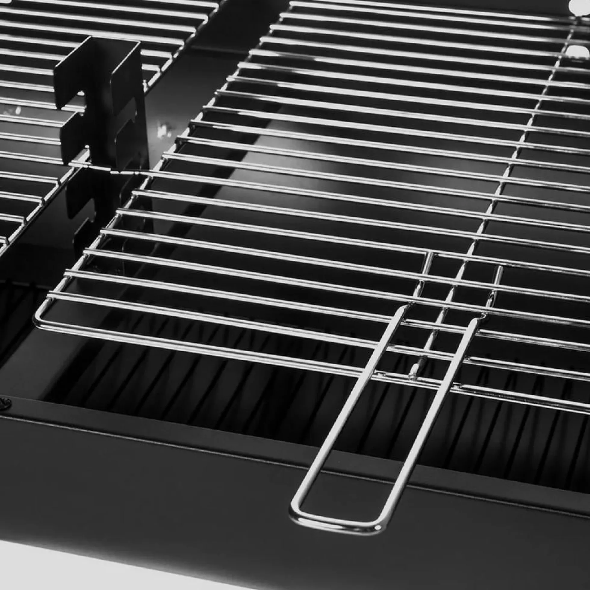 Barbacoa Carbón Rectangular Acero Negro 107 X 58 X 94 Cm Ldk Garden
