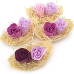 5 Barcas Con Flores Para Regalo Invitados (lavanda) - Rosas De Jabón Para Baño Aromático. Detalle Original Para Eventos