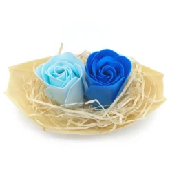 10 Barcas Con Flores Para Regalo Invitados (azul) - Rosas De Jabón Para Baño Aromático. Detalle Original Para Eventos