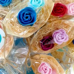 10 Barcas Con Flores Para Regalo Invitados (azul) - Rosas De Jabón Para Baño Aromático. Detalle Original Para Eventos