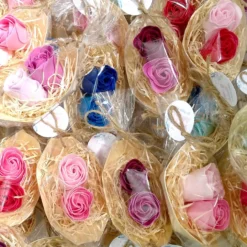 50 Barcas Con Flores Para Regalo Invitados (rosa) - Rosas De Jabón Para Baño Aromático. Detalle Original Para Eventos
