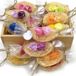 25 Barcas Con Flores Para Regalo Invitados (surtido) - Rosas De Jabón Para Baño Aromático. Detalle Original Para Eventos