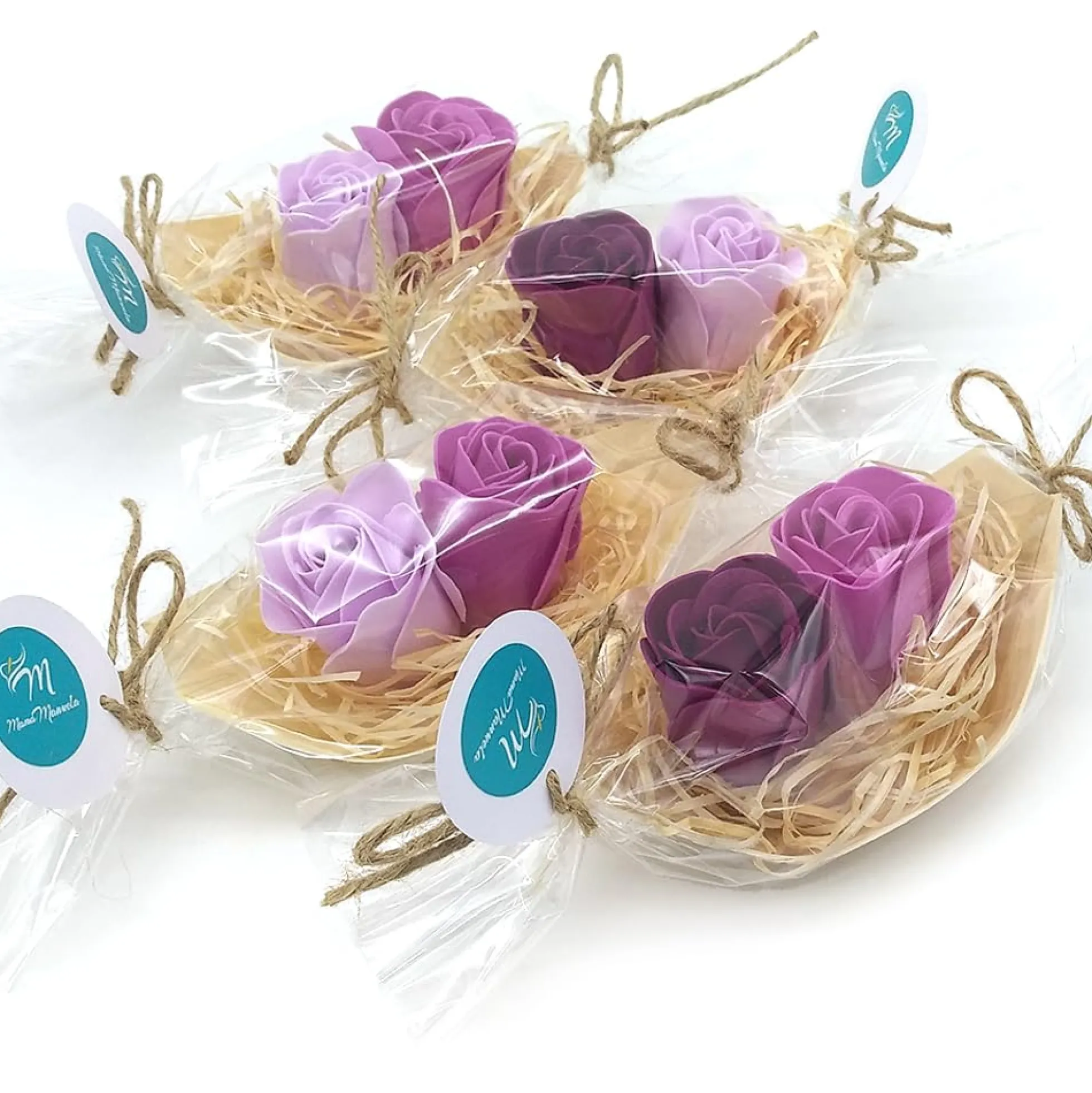 10 Barcas Con Flores Para Regalo Invitados (lavanda) - Rosas De Jabón Para Baño Aromático. Detalle Original Para Eventos