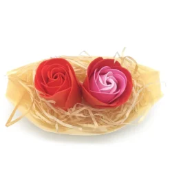 100 Barcas Con Flores Para Regalo Invitados (rojo) - Rosas De Jabón Para Baño Aromático. Detalle Original Para Eventos