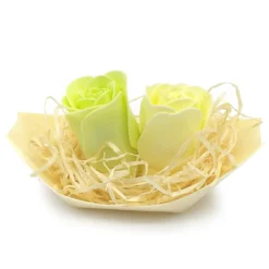 10 Barcas Con Flores Para Regalo Invitados (amarillo). Rosas De Jabón Para Baño Aromático. Detalle Original Para Eventos